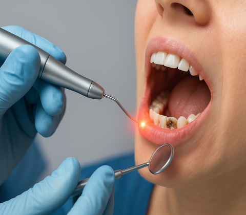 تکنولوژی لیزر در دندانپزشکی کاربردها و مزایای درمان بدون درد