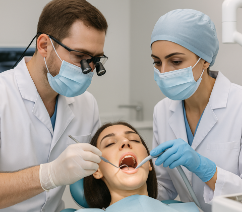 همکاری با دندانپزشک برای درمانهای تخصصی عصبکشی، ترمیم و جراحی