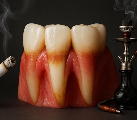 تأثیر سیگار و قلیان بر سلامت لثه و دندان