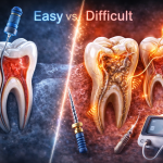 چرا هزینه عصب‌کشی دندان متفاوت است؟ بررسی علمی عواملی مثل کلسیفیه بودن کانال، انحنا، تعداد کانال، ری‌تریتمنت و مهارت پزشک در تعیین قیمت درمان ریشه.