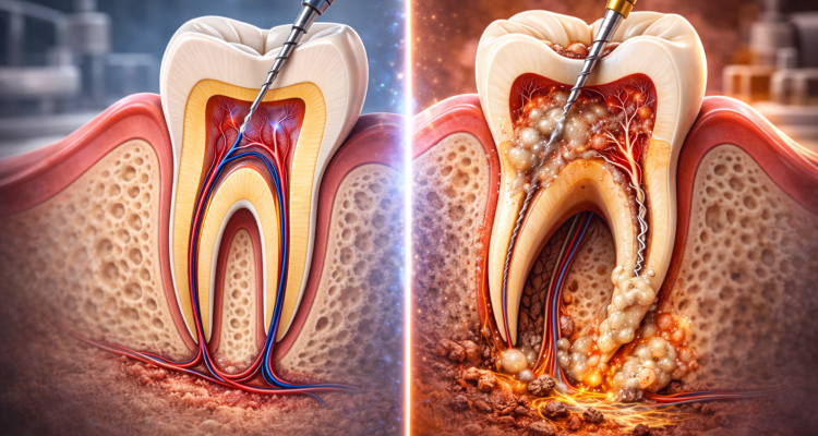 هزینه عصبکشی دندان عفونی در سال ۱۴۰۴ چقدر است و چرا بیشتر از حالت معمولی است؟ بررسی کامل عوامل فنی، جلسات درمان و تأثیر افزایش قیمت مواد.