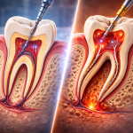 نقش انحنای ریشه در سختی و هزینه درمان عصبکشی دندان