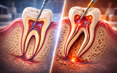 نقش انحنای ریشه در سختی و هزینه درمان عصبکشی دندان