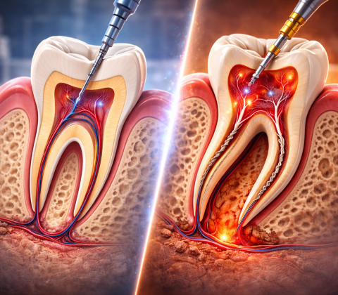 نقش انحنای ریشه در سختی و هزینه درمان عصبکشی دندان