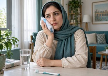 تسکین موقت دنداندرد در خانه با کمپرس سرد روی گونه