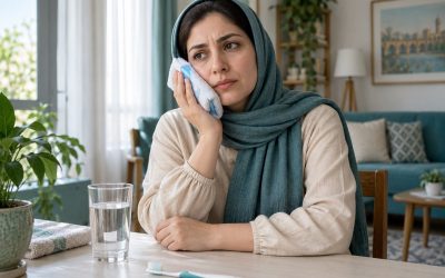 تسکین موقت دنداندرد در خانه با کمپرس سرد روی گونه