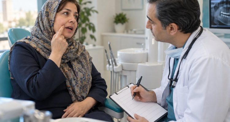 تصویر آموزشی مشاوره درباره خطوط سفید داخل گونه