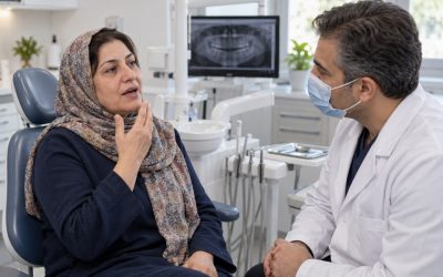 تصویر آموزشی مشاوره درباره سوزش زبان بدون ضایعه مشخص